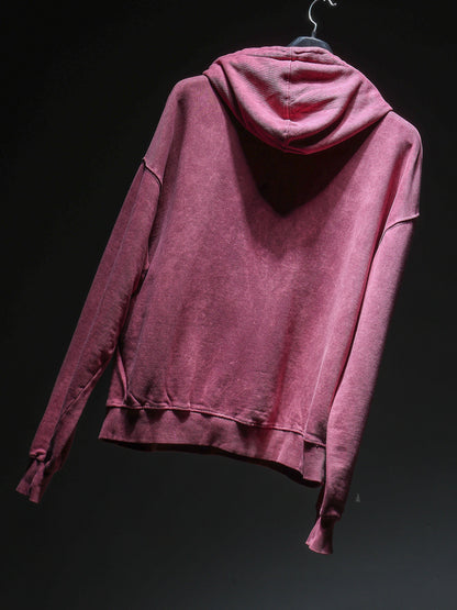 Burgundy washed Hoodie