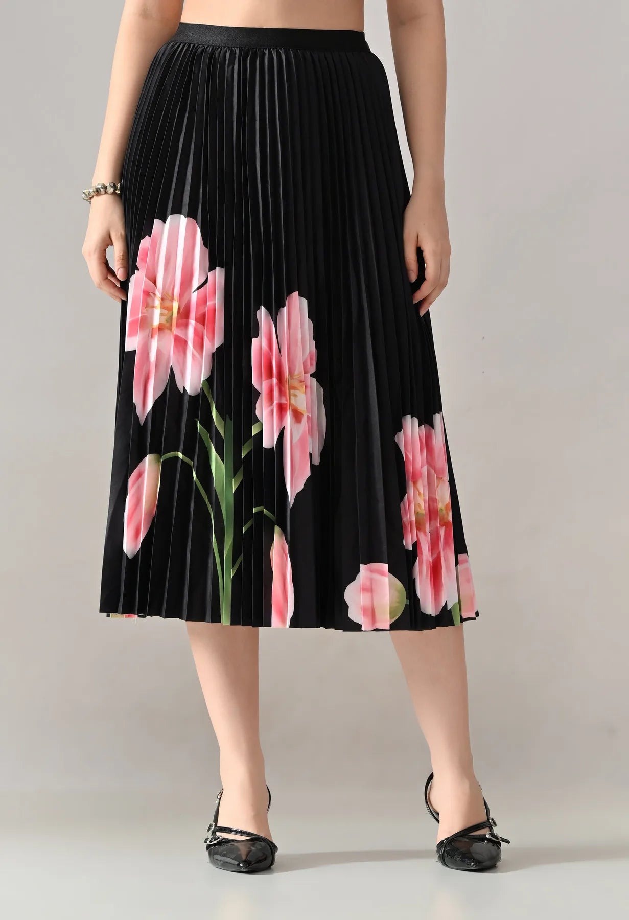 Floral Printed Pleated Two-Piece Set | ANNY at Broadway