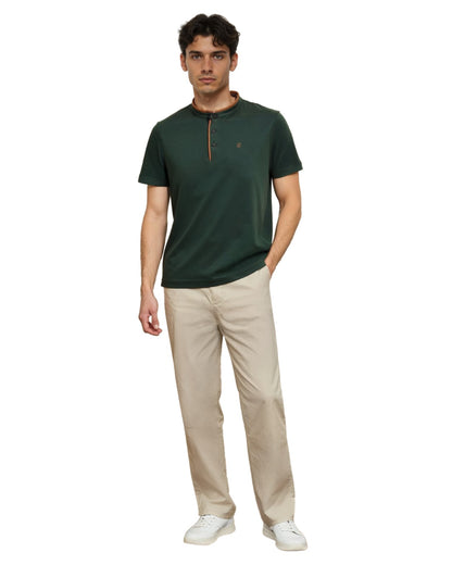 Terra Suede Green Mandarin Polo