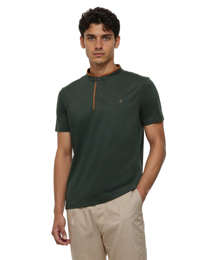 Terra Suede Green Mandarin Polo