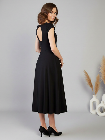Stretchable Backless Midi Dress