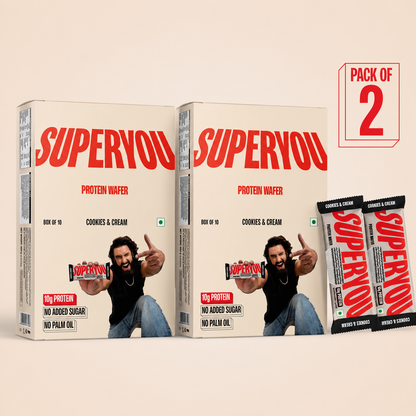 SUPERYOU Wafer Bar Minis - Cookies n Cream 10's x 2 Combo