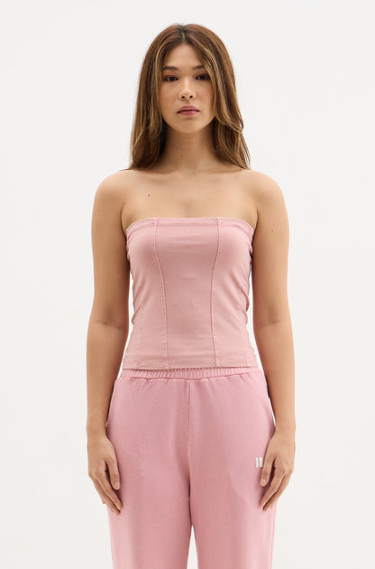Light Pink Wash Crop Tube