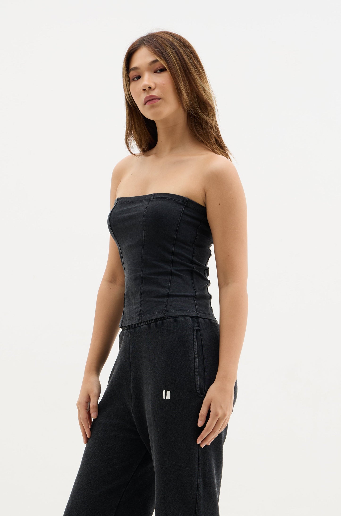 Black Wash Crop Tube