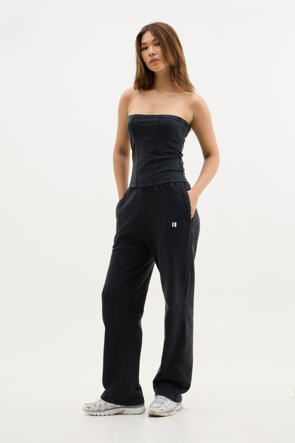 Black Wash Crop Tube