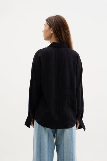 Black Raasta Striped Shirt