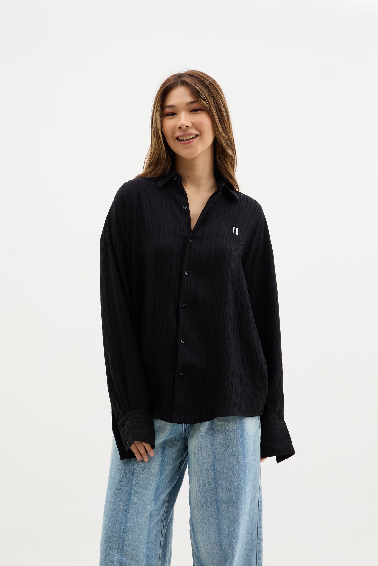 Black Raasta Striped Shirt