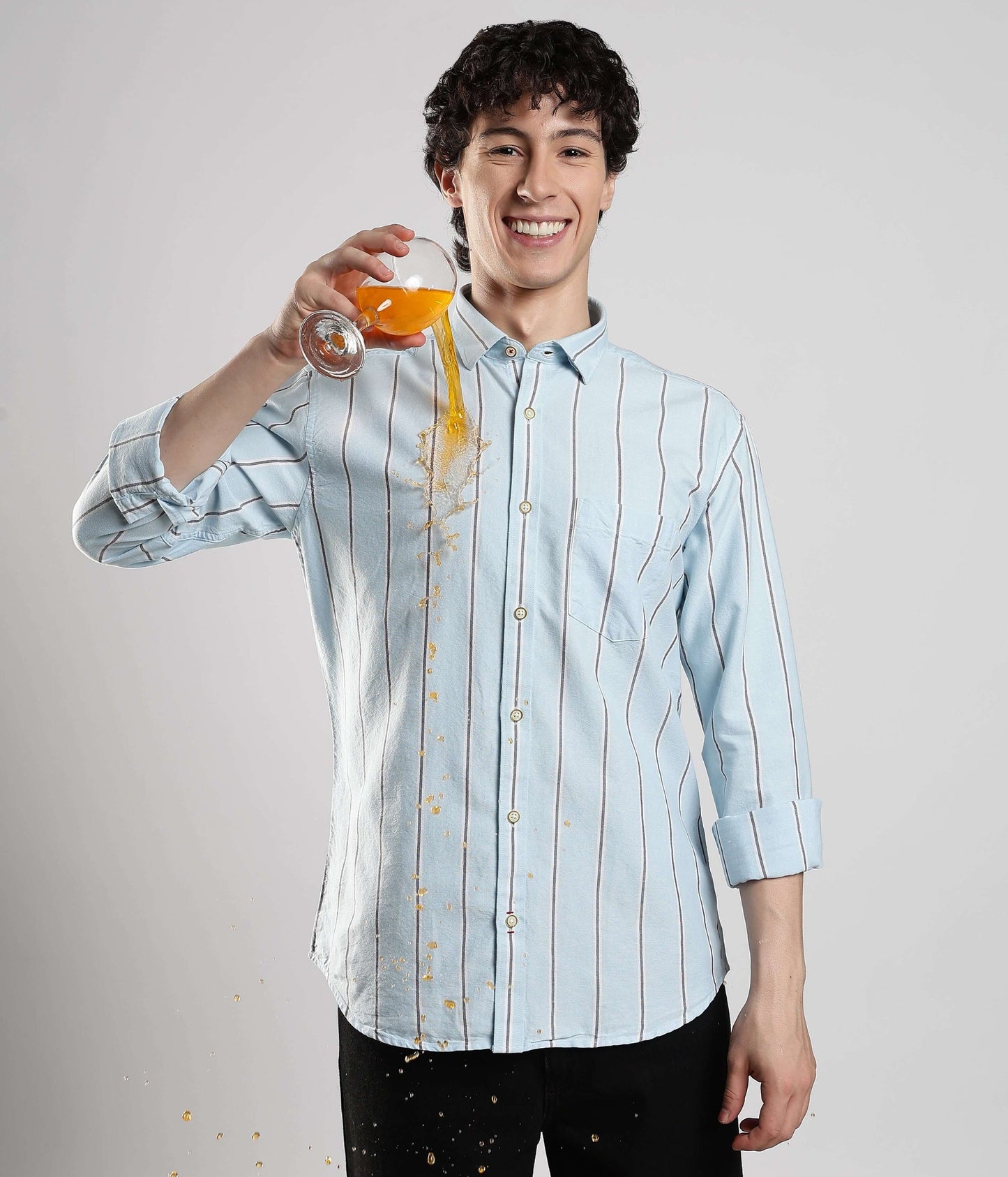 Shirt | Anti Stain Anti Odor Water Repellent   MONOCHROMEBLUE