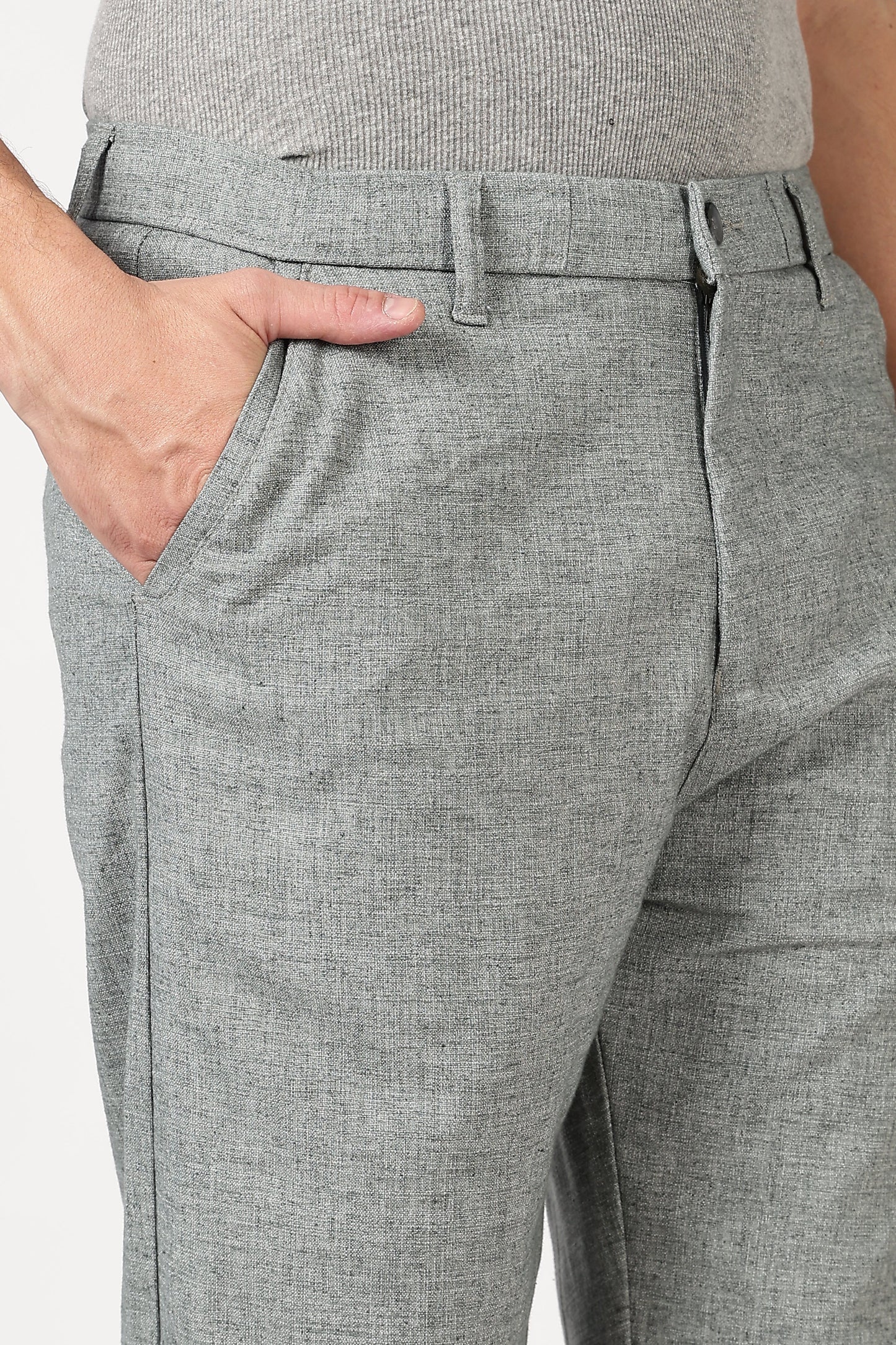 Linen-style 100% Cotton Straight Fit Mint Green Pant | Hamptons at Broadway