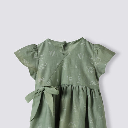 Cotton Silk Dress | Hand-Block Printed