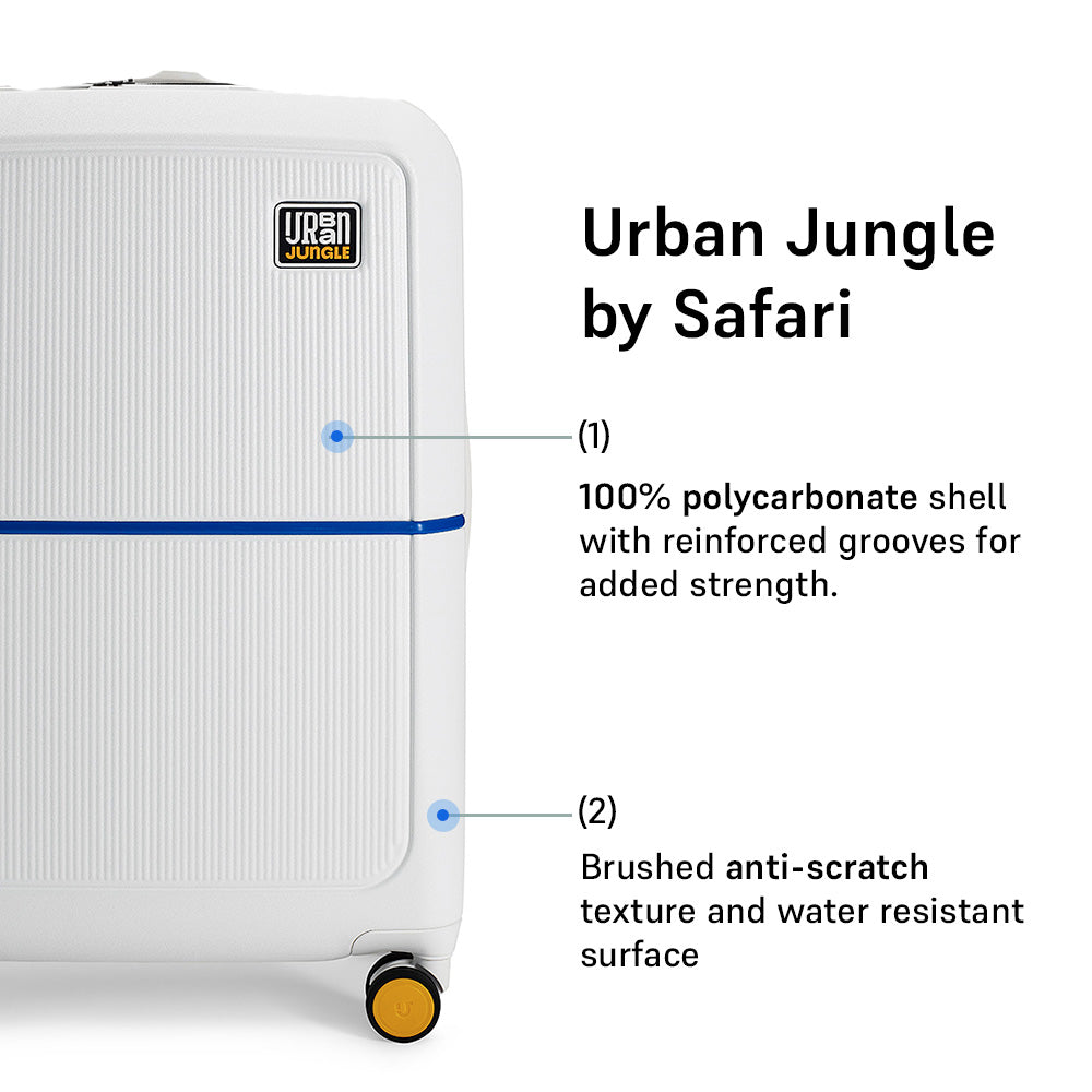 Caliber Medium Hard Luggage -Ivory White-Medium | Urban Jungle at Broadway