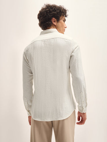 Solid Slim Fit Casual Shirt TBH-HINOJOSA-WH