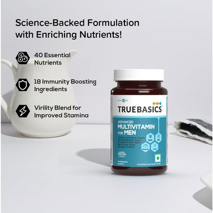 Advanced Multivitamin For Men, 30 Tablets | With Ashwagandha, Gokhru & Kawach, Vitamin D3 and Multiminerals | For Immunity, Energy, Strength & Stamina
