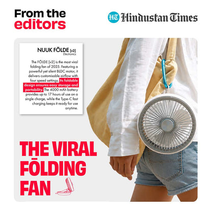 FOLDE v2 | All Day Wireless Rechargeable Folding Fan
