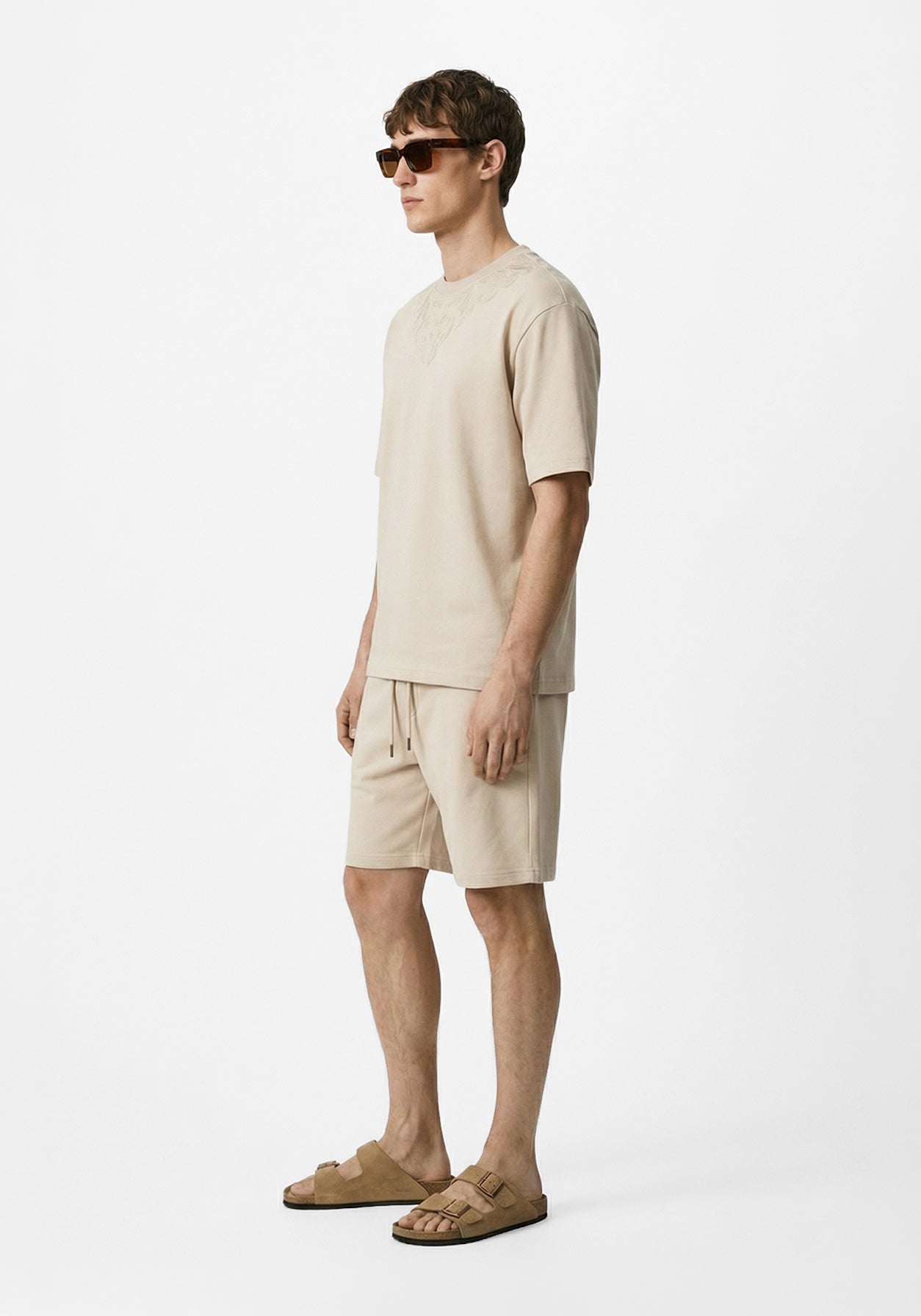 The Coast Embroidered Shorts Beige