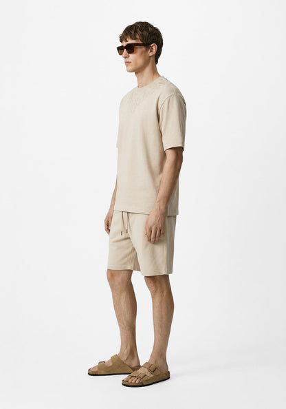 The Coast Embroidered Shorts Beige