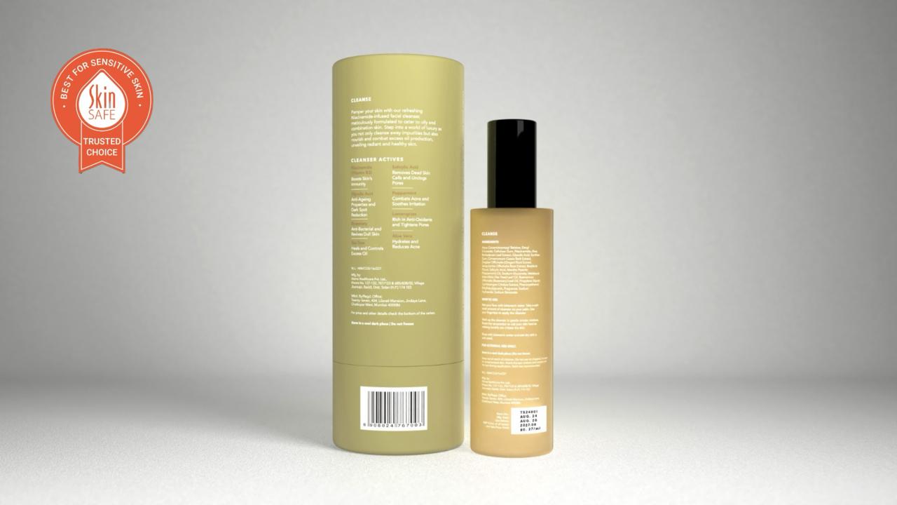 Refreshing Facial Cleanser with Niacinamide, Glycolic Acid (AHA) and Salicylic Acid (BHA) - 100ml