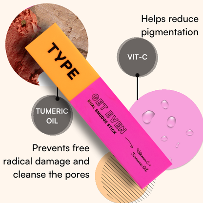 Get Even Dual Smudge Bronzer + Blush Stick | Type Beauty Inc. at Broadway