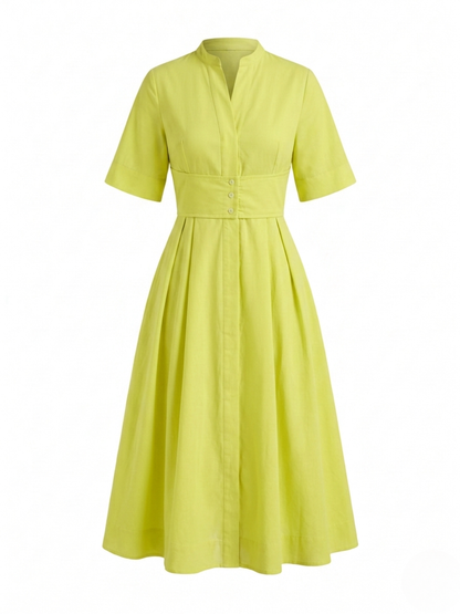 Panelled Corset Midi Dress