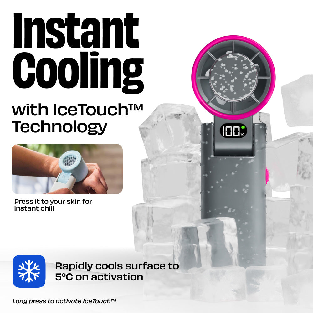 Nuuk BFF Rechargeable Personal Fan with IceTouch - Ice Metal Grey | NUUK at Broadway
