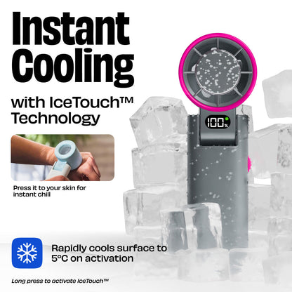 Nuuk BFF Rechargeable Personal Fan with IceTouch - Ice Metal Grey | NUUK at Broadway