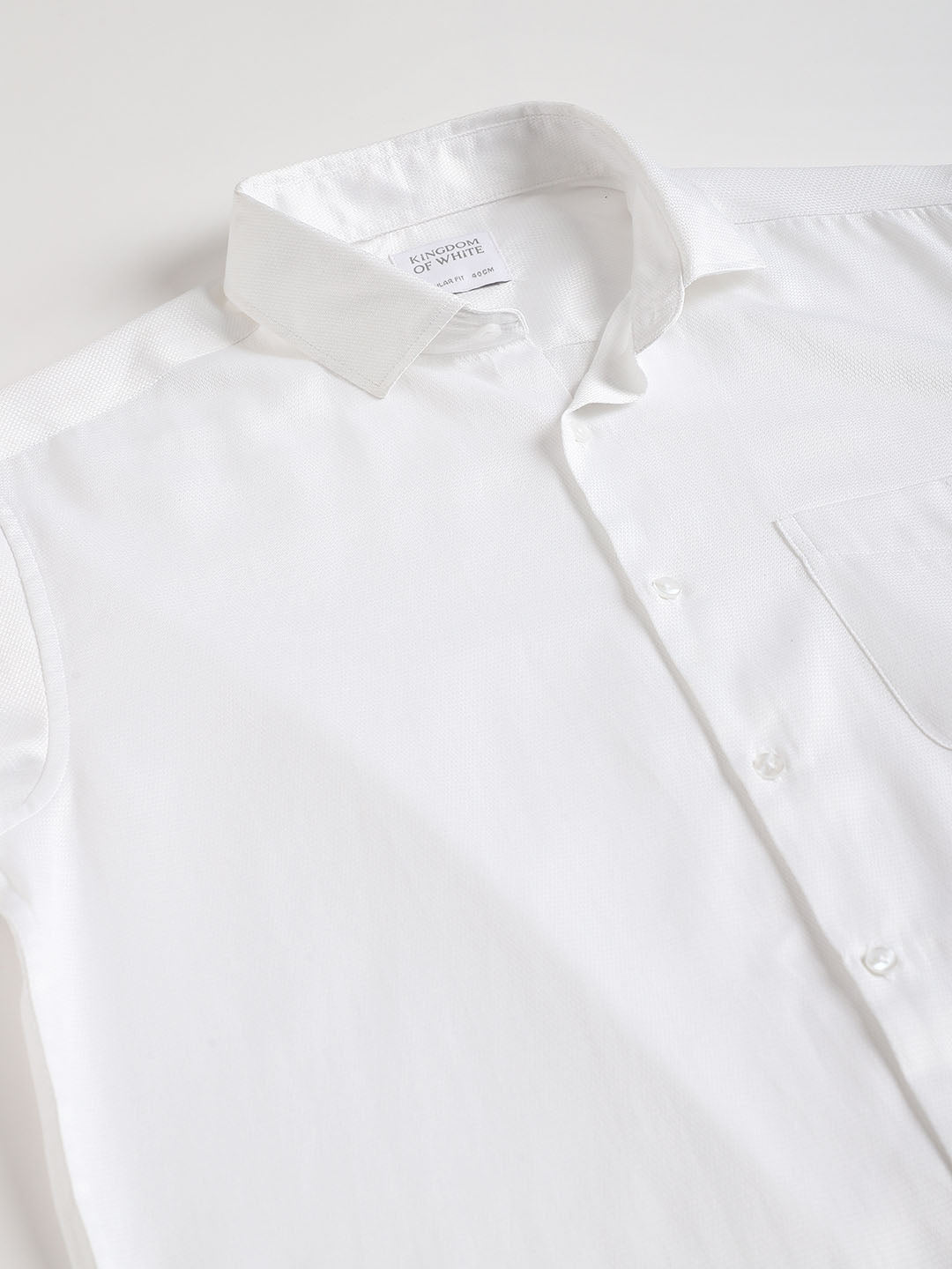 Cutaway Collar Pure Cotton White Shirt - Bay Area