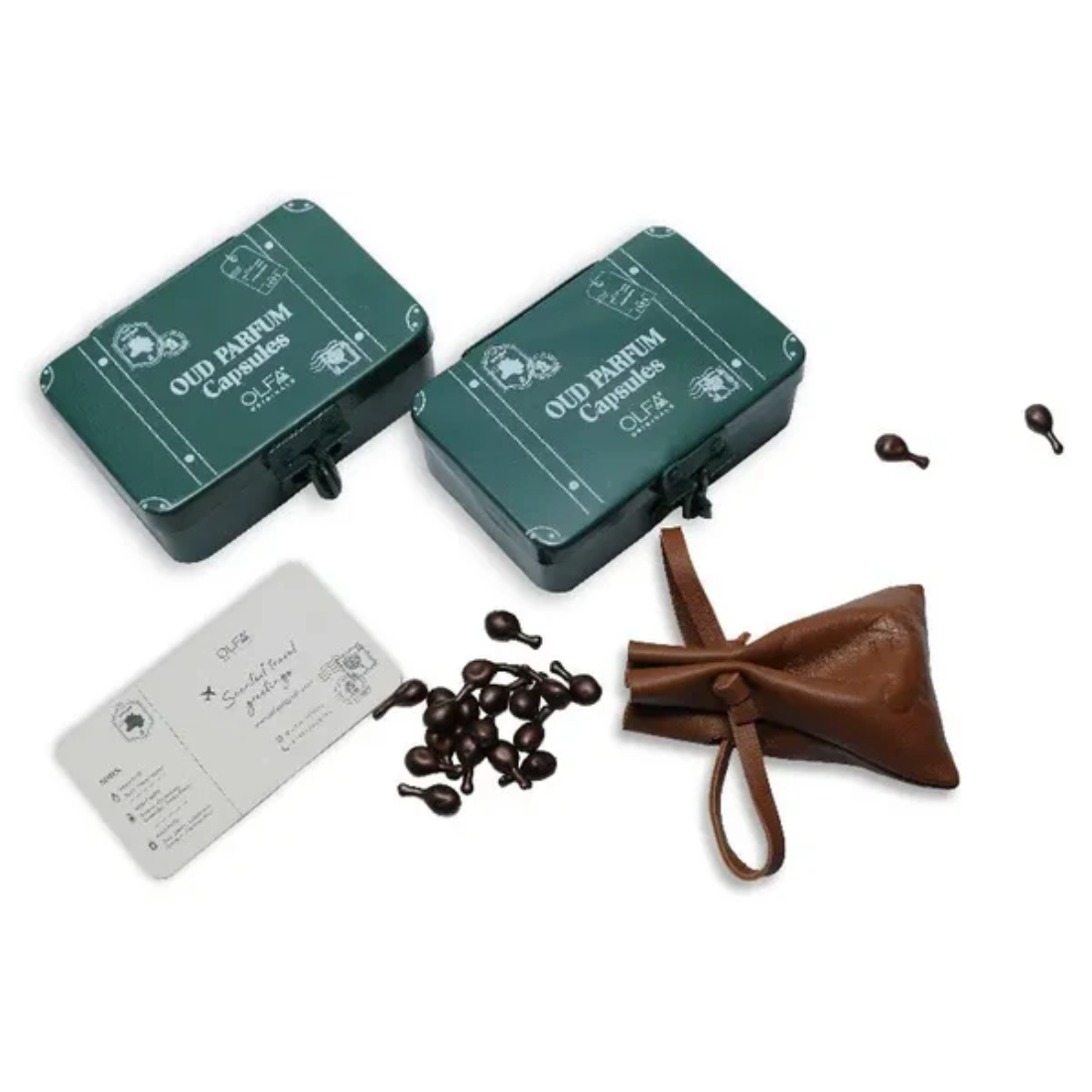 Oud & Saffron Travel Capsules (50 X 1ML) | Olfa Originals at Broadway