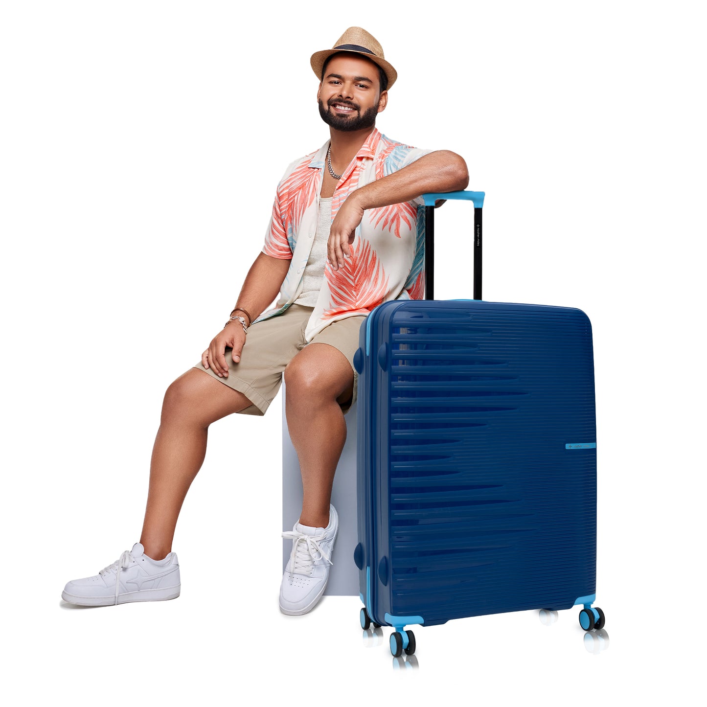 Nasher Miles Havelock TSA Lock and Anti-Theft Hard-Sided Polypropylene Check-in Luggage Blue 28 inch |75 Trolley Bag | Suitcase