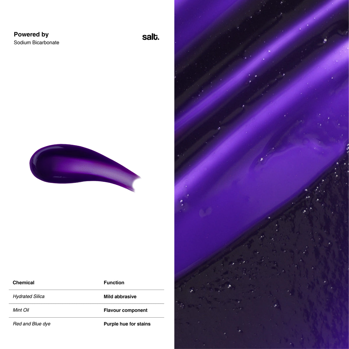 Salt Aura purple teeth whitening serum