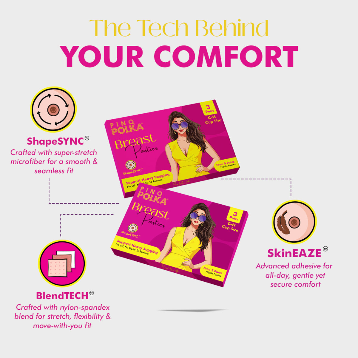 PINQ POLKA Breast X Nipple Pasties