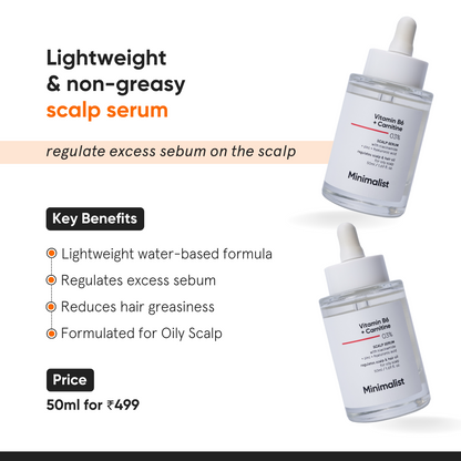 Minimalist Vitamin B6 + Carnitine 03% Scalp Serum 50ml