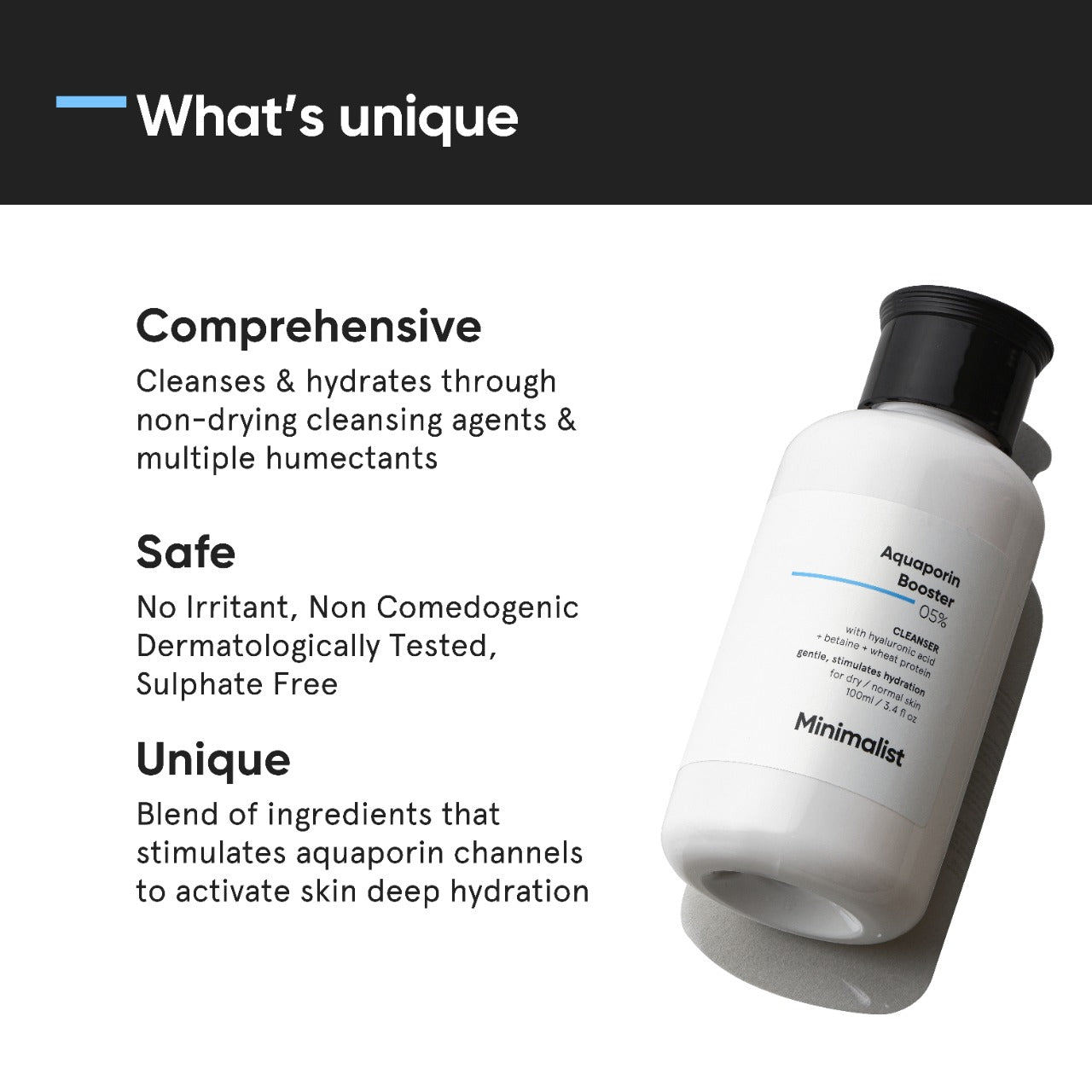 Minimalist Aquaporin Booster 05% Cleanser 100ml