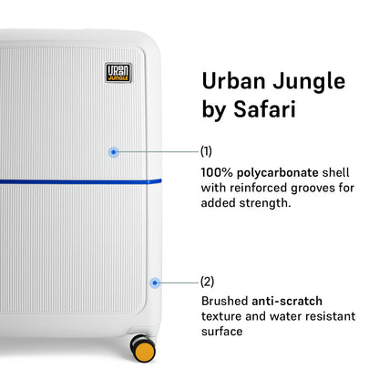 Caliber Large Hard Luggage -Ivory White-Large | Urban Jungle at Broadway