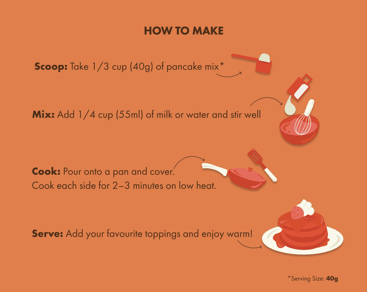 Cosmix No-Nonsense Plant Protein Pancakes - Red Velvet Cake Red