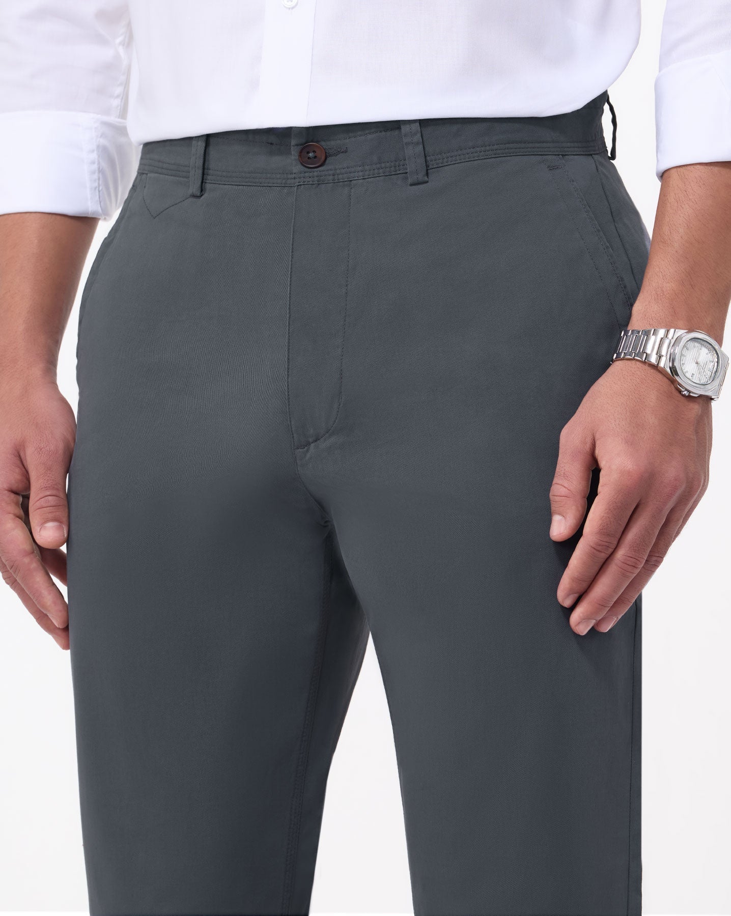 The No Brainer Pant Steel Grey
