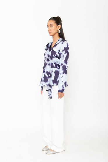 Contemponari-Magnolia Top-Blue