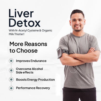Miduty Liver Detox Supplement Milk Thistle with N-Acetyl Cysteine 900 mg | Natural Body Detox & Digestive Enzymes - Fatty Liver Care | Natural Detoxification Formula - 60 Veg Capsules