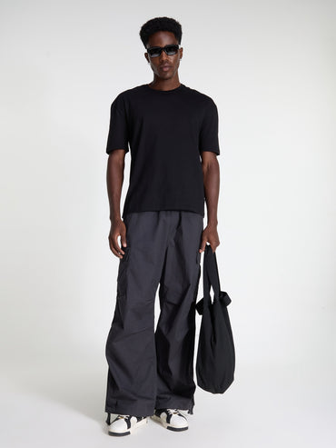 Black Supima Crew Neck T-shirt - Relaxed Fit