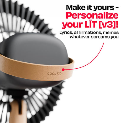 All-day Wireless Rechargeable Table Fan with Mood Light and Magnetic Remote | LĪT [v3]