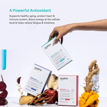 Origins Nutra Naturals CoQ-10 (100mg) | Boost Energy & Stamina, Supports Heart Health, Relieves Migraine | CoQ 10 | GMP Certified | For Men & Women | 28 Veg Soft Gels.