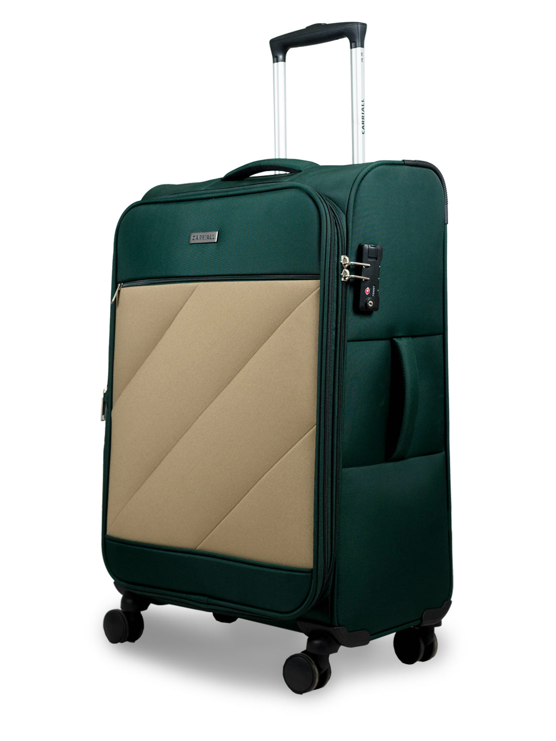 Carriall Slash Medium Size Green Check-in Luggage