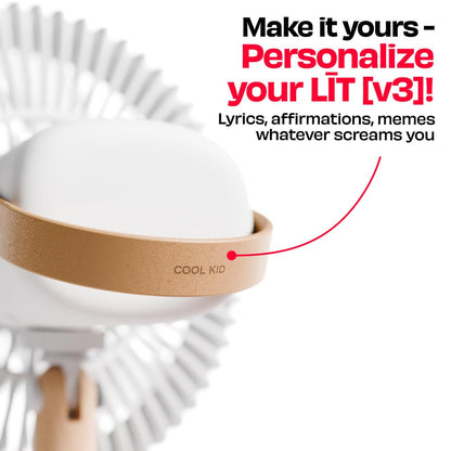 All-day Wireless Rechargeable Table Fan with Mood Light and Magnetic Remote | LĪT [v3]