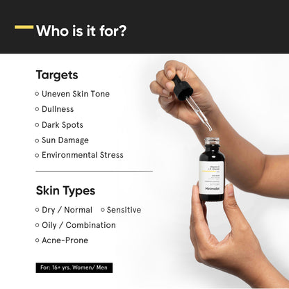 Minimalist Vitamin C + E + Ferulic 16% Face Serum 20ml