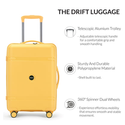 Carriall Drift ( PP ) Yellow hardsided 24 inch check-in luggage
