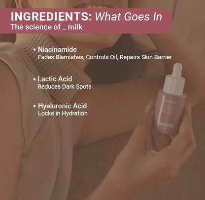 All - in - One Face Serum | Niacinamide+Lactic Acid+Hyaluronic Acid - SkinGenesis - Neude Skin