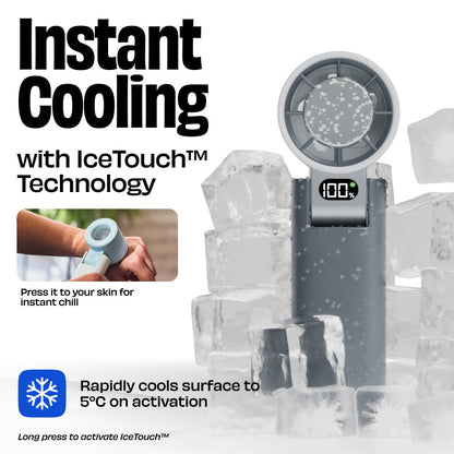 Nuuk BFF Rechargeable Personal Fan with IceTouch - Ice Metal Grey | NUUK at Broadway