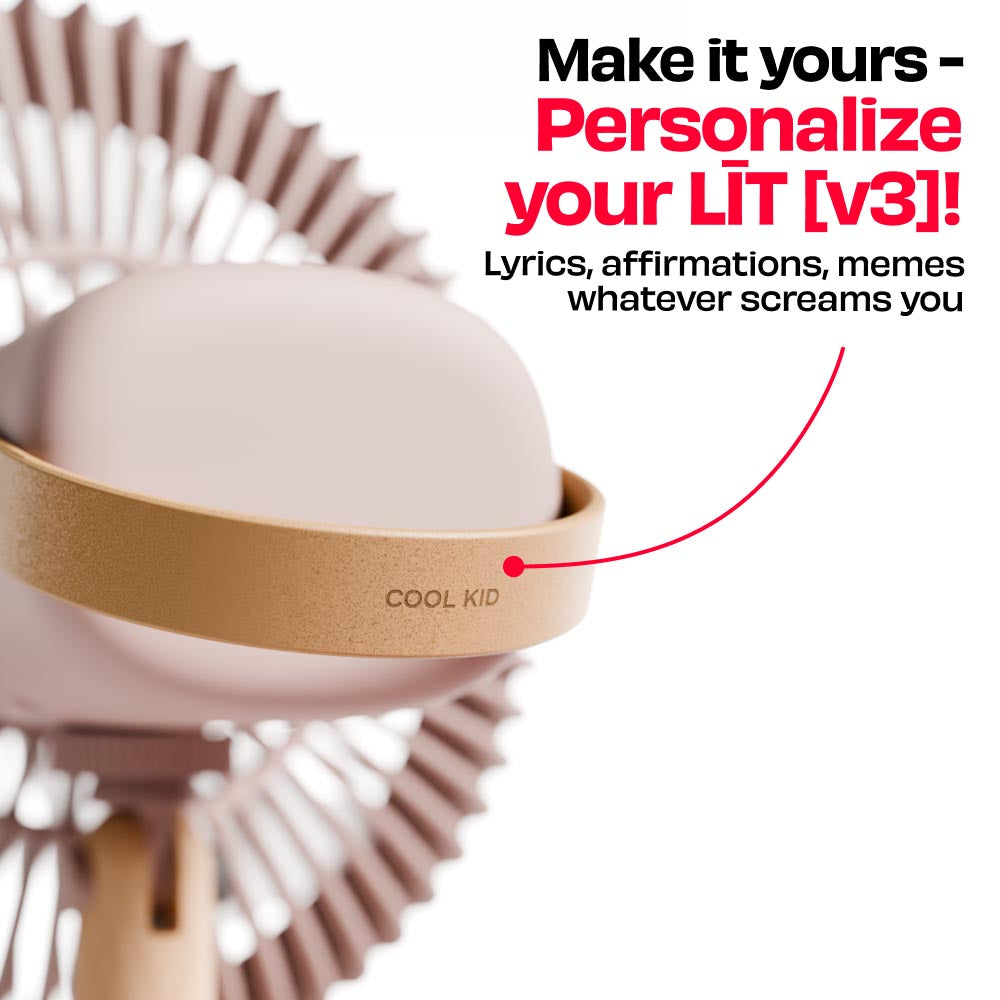 All-day Wireless Rechargeable Table Fan with Mood Light and Magnetic Remote | LĪT [v3]