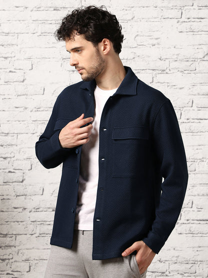 Relaxed Fit Textured Overshirt