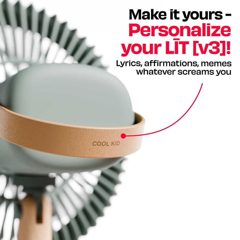All-day Wireless Rechargeable Table Fan with Mood Light and Magnetic Remote | LĪT [v3]