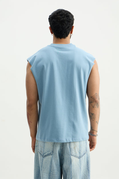 Chapter2Drip Blue solid vest â€” view 3